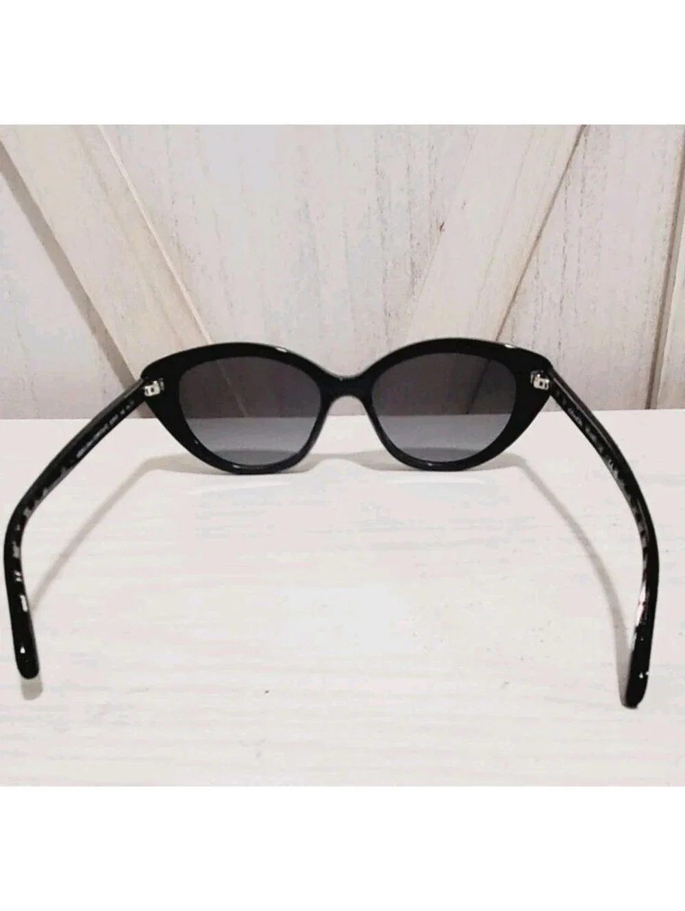 Coach Black Glitter Sig C Cat Eye Sunglasses 55828G HC8288